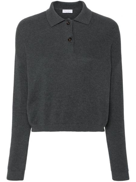 Poloshirt Brunello Cucinelli grå