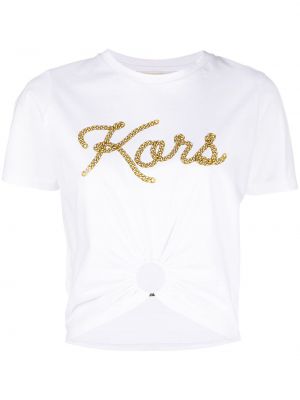 T-shirt à imprimé drapé Michael Michael Kors blanc