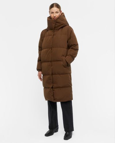 Zimný kabát Object hnedá