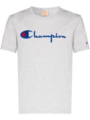 Camiseta con bordado Champion gris