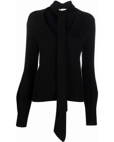 Jersey de cachemir con escote v de tela jersey Chloé negro