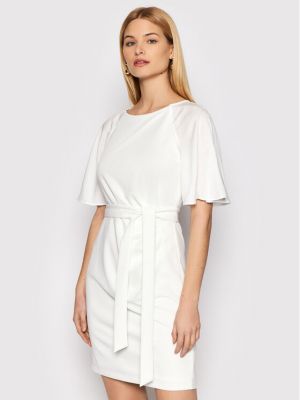 Koktel haljina slim fit Dkny bijela
