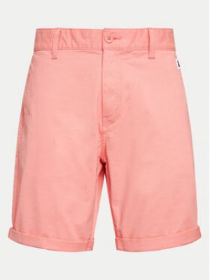 Džínové šortky Tommy Jeans růžové