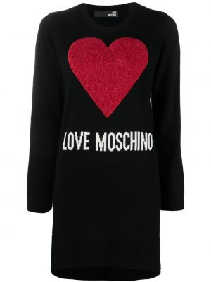Плетена рокля със сърца Love Moschino