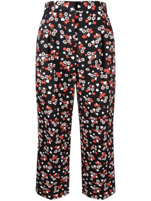 Pantaloni cu model floral cu imagine Moschino