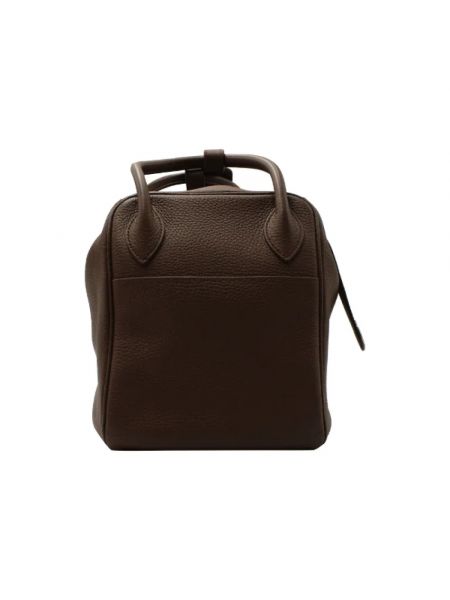 Bolsa de hombro de cuero retro Hermès Vintage marrón