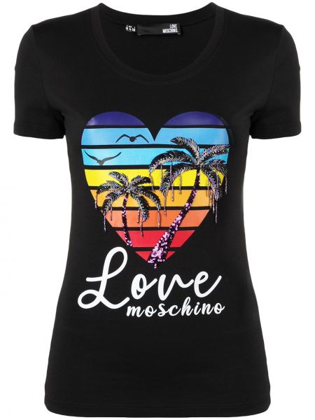 T-shirt Love Moschino nero