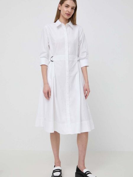 Biała sukienka mini bawełniana Karl Lagerfeld