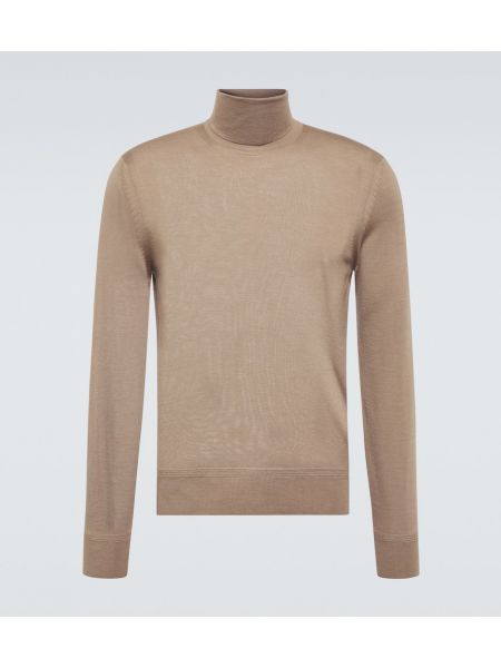 Kasmirmatto silkki neule Tom Ford beige