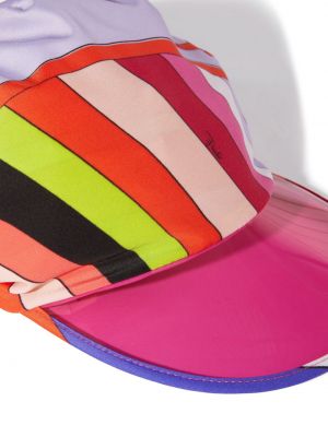 Čepice s potiskem s abstraktním vzorem Pucci růžový