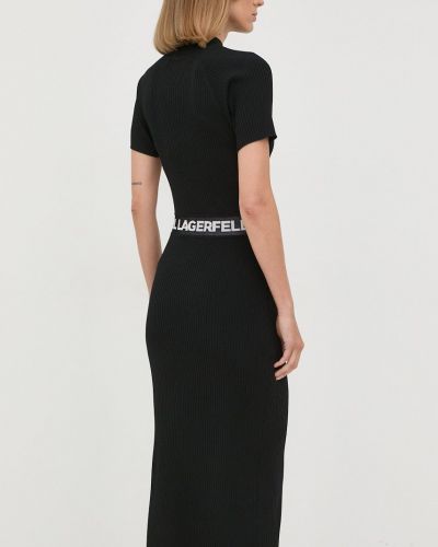 Midi šaty Karl Lagerfeld černé