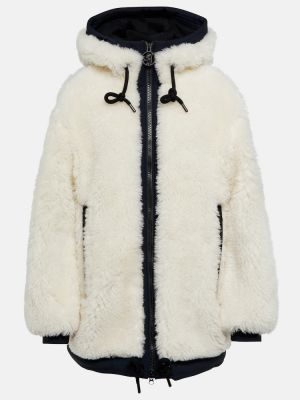 Smučarska jakna iz krzna s kapuco Toni Sailer bela