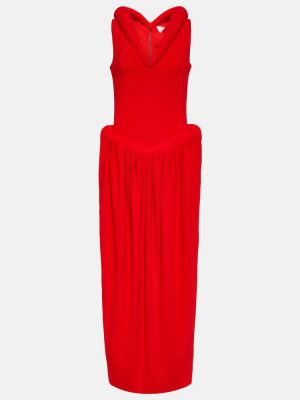 Sukienka długa Bottega Veneta czerwona