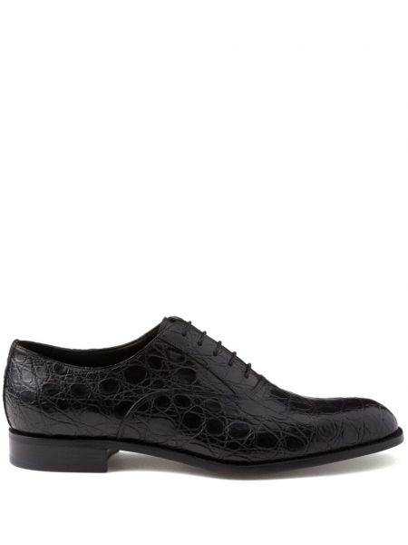 Læder oxfords Prada sort