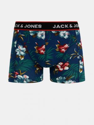 Bokserki w kwiatki Jack & Jones niebieskie