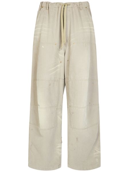Bavlnené nohavice Balenciaga béžová