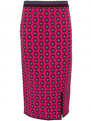 Jacquard suknja Dvf Diane Von Furstenberg ružičasta