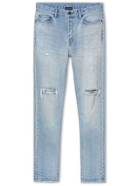 Roztrhané džínsy s rovným strihom John Elliott modrá