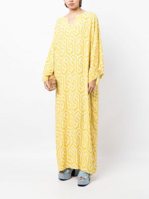 Mustriline kleit Bambah kollane