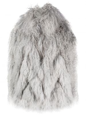 Palton de blană Ralph Lauren Collection gri