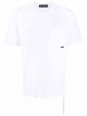 Majica s potiskom z žepi Mastermind Japan bela