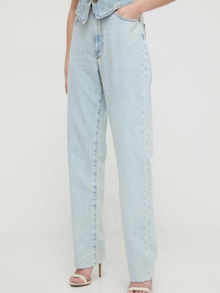 Proste jeansy z wysoką talią Liviana Conti niebieskie