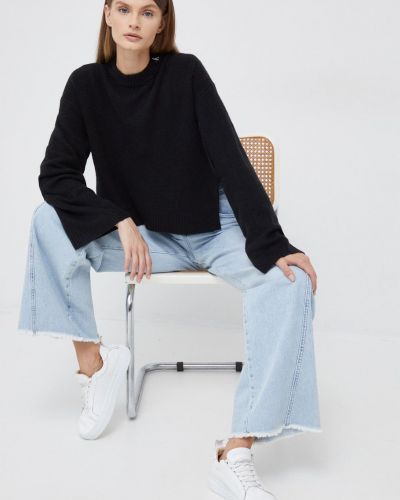 Вълнен жилетка Calvin Klein Jeans черно