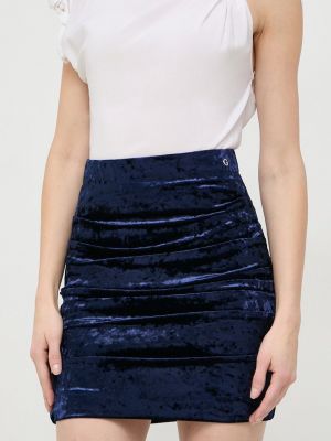 Mini suknja od velura Guess plava