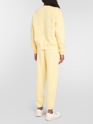 Pamut fleece melegítő felső Polo Ralph Lauren sárga