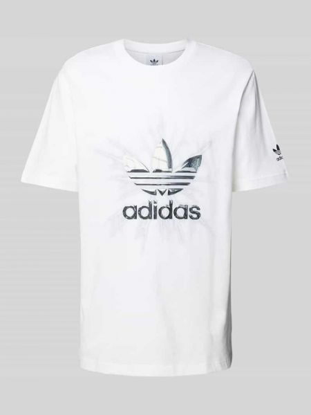 Koszulka z nadrukiem Adidas Originals biała