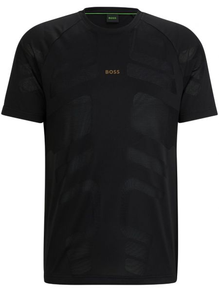 Jacquard reflektierende t-shirt Boss schwarz