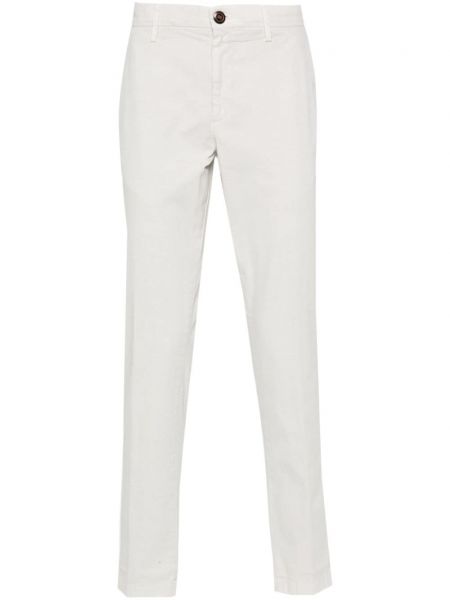 Pantalon brodé slim Boggi Milano blanc