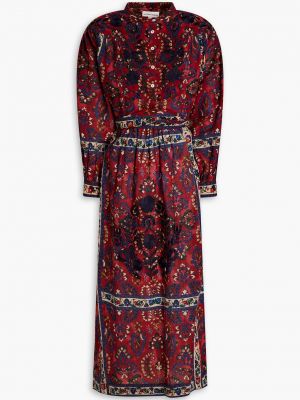 Платье миди с вышивкой Antik Batik Бордовое