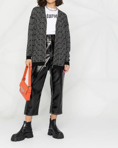 Jersey con estampado de tela jersey con estampado geométrico Karl Lagerfeld negro