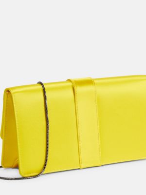 Satenska pisemska torbica Manolo Blahnik rumena