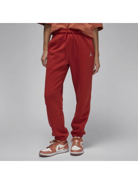Флисовые брюки Jordan красные