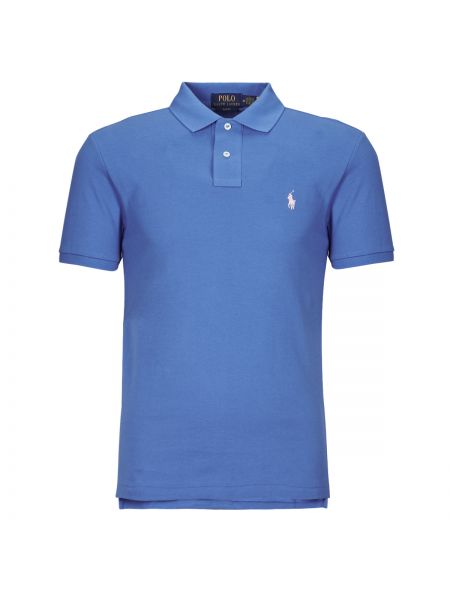 Mrežasta polo majica slim fit kratki rukavi Polo Ralph Lauren plava