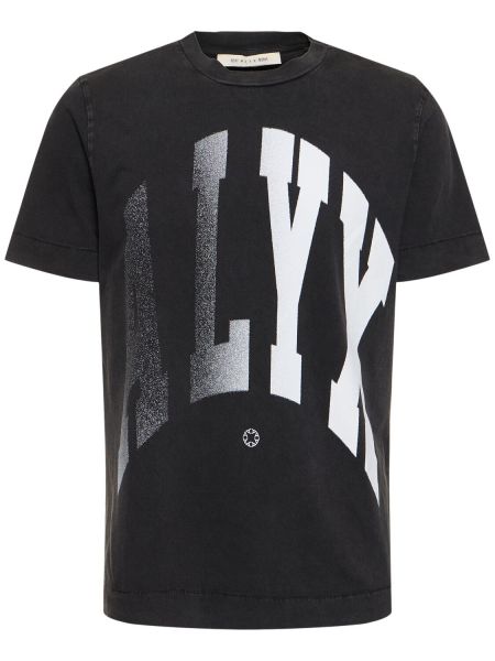 Kokvilnas t-krekls ar apdruku džersija 1017 Alyx 9sm melns