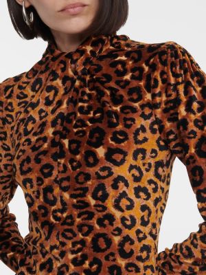 Top cu imagine cu model leopard Rabanne