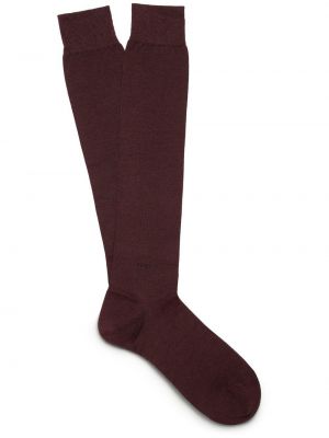 Sockor med broderi Zegna lila