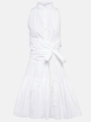 Bavlnené šaty Alaïa biela