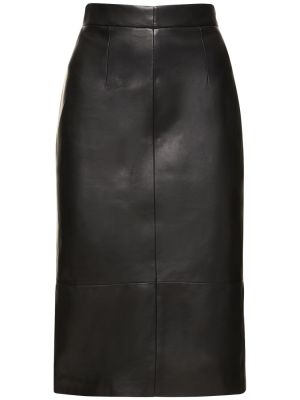 Kožená sukně Mônot černé