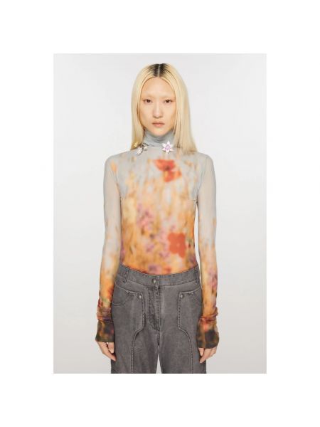 Camiseta slim fit con estampado con estampado abstracto Acne Studios