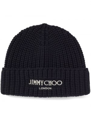 Haftowana czapka Jimmy Choo czarna