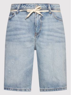 Shorts en jean large Tom Tailor Denim bleu