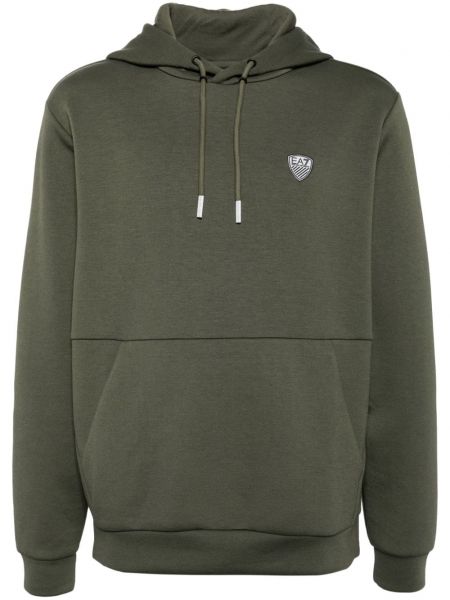 Jersey hoodie mit print Ea7 Emporio Armani grün