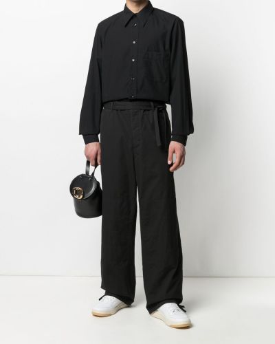 Pantalones con cordones bootcut Lemaire negro