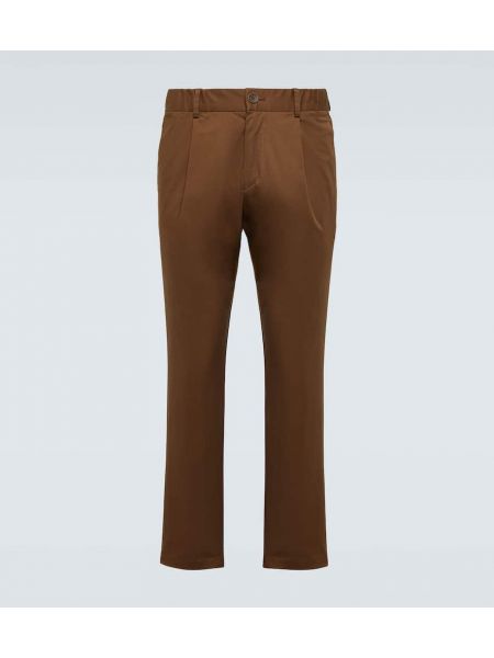 Pantaloni chino di cotone Herno marrone