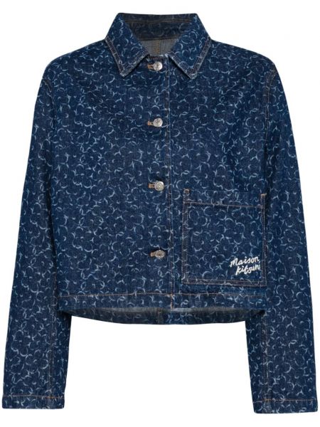 Denimjakke Maison Kitsuné blå