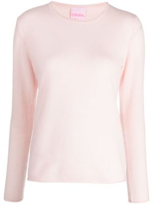 Kašmira džemperis ar apaļu kakla izgriezumu Crush Cashmere rozā